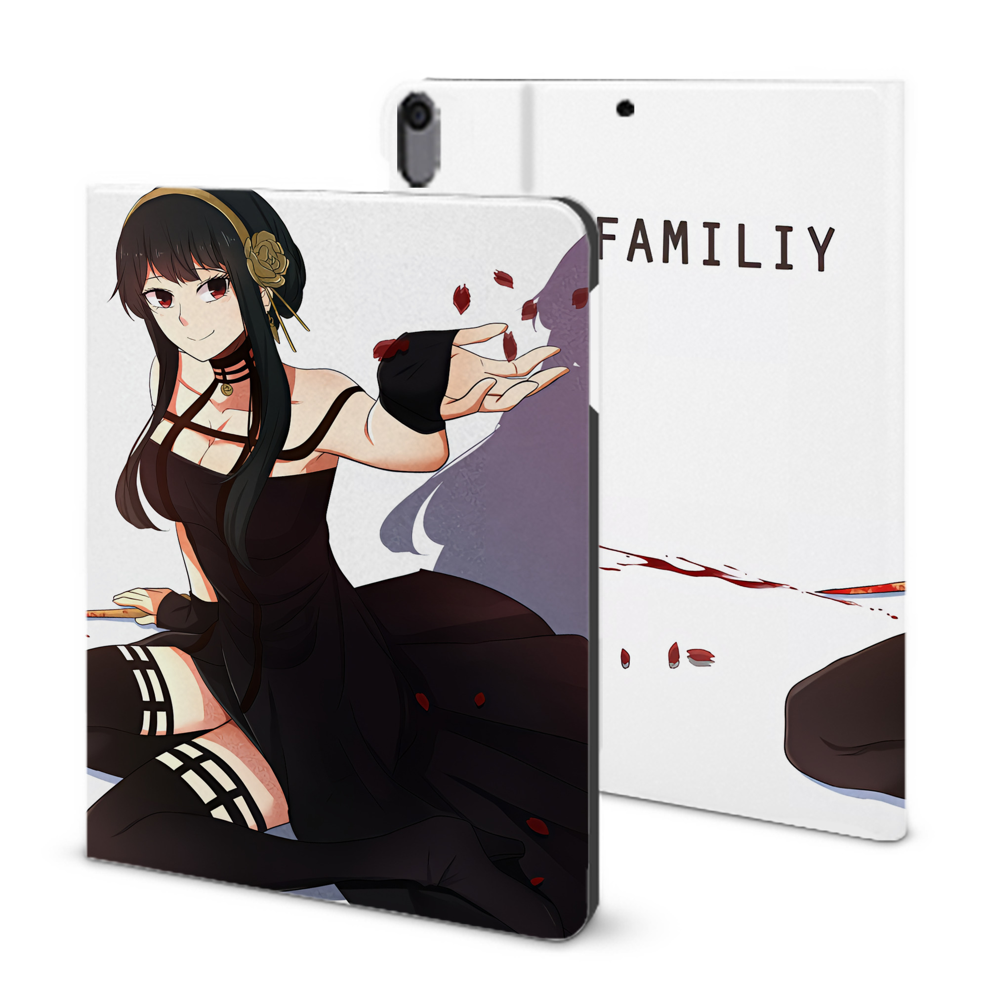 （画像用） SPY×FAMILY间谍家家酒 IPad ケース ブック型 PUレザー TPU 耐衝撃 軽量 薄型 ペン収納なし 全面保護 IPad 各モデル対応